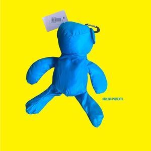 Bear Keychain Tote Bag Color Blue Size 16.5 X 13.5